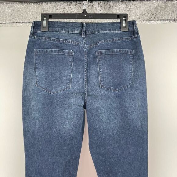 Rebecca Minkoff Dark Wash Studded Skinny Jeans Women’s Size 10 Mid Rise - Picture 11 of 16